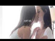 Two Hot Brunette Lesbians Toying Holes -3