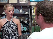 Amateur Blonde Milf Fucked By Horny Man In A Shop