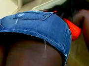 Smoking Hot Ebony Siren Is Jumping On That Huge White Cock