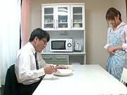 Filthy Japanee Housewife Gives Her Husband A Nice Head
