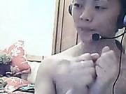 Skinny Asian Chick On Webcam