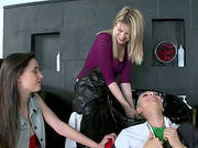 Lesbians Are Having Threesome In The Beauty Saloon