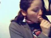 Brunette Hot Gal Gives Deepthroat Blowjob. Pov