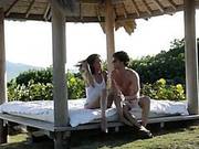 Exotic Chick Making Love In The Gardens