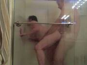 Mature Couple Fucks In The Shower. Husband Fucks His Chubby Wife.