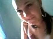 Russian Chick With Pretty Tits Gives Blowjob And Gets Sprayed In Her Mouth