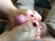 European Cute Gal Makes Cool Handjob To Her Young Friend. Pov