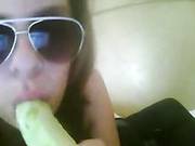 Amateur Brunette In Sun Glasses