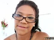 Sexy Cock Sucker Emy Reyes Feeds Her Mouth With An Awesome Hard Cock