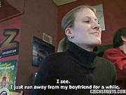 Slutty Czech Blonde Veronika Sucks Dick For Cash