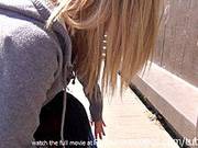 Beautiful Fresh Teen Scared But Masturbating In Public