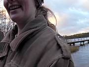 Sweet Girl On Camping In The Adult Couples Porn