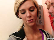 Tall Blond Girl Cindy Gets Seduced By Horny Guy