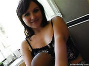Skanky Bitch Martine G Is Sucking Sausage In The Kitchen
