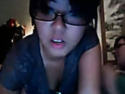 Smiling Amateur Brunette Eats The Juicy Cunt Passionately On Webcam