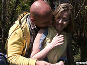 Milk Skinned Chick Abby Gets Her Pussy Eaten In The Open Air