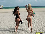 Couple Of Juice Beach Babes Having Fun Showing Off Their Butts