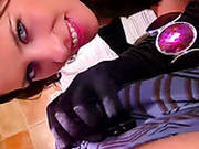Glacier Blue Eyed Girlfriend Gives Awesome Handjob To Her Partner