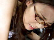 Sizzling Japanese Cutie Lies On The Floor While Getting Pounded From Behind