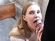 Bootylicious Pallid Blondie Gives A Blowjob And Gets Fucked From Behind