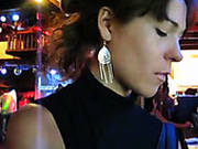 Dirty-minded Black Haired Gal Sucks A Dick For Sperm Right In The Club