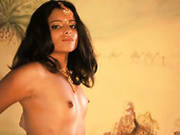 Skinny Indian Cutie Rubs Her Small Tits And Aroused Pussy With Fingers
