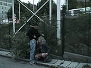 Ruined Blond Amateur Agnes Gives A Head To Aroused Fucker In Public