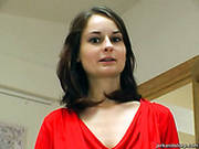Sweet Brunette Suzie Gives Amazing Handjob To Her Lover