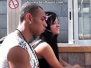 Hot Brunette With Nice Butt Takes Her Black Boyfriend To Wc And Sucks His Dick