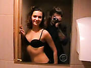 Amateur Tipsy Brunette Desires To Suck A Tasty Lollicock In The Restroom