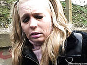 Peppering Blond Mature Shows Off Her Big Tits To Horny Stranger