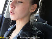 Amateurs Girl  Flashes Her  Belly And Nice  Tits In The Car