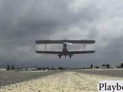 Sexy Playmates Tryout Driving A Biplane While Their Boobs Exposed