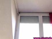 Sexy Blonde Teen Slut Rubs Pussy