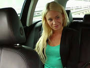 Hot Lindsey Gets Fuck From Behind In The Backseat By The Taxi Driver And Receives A Creamy Cum